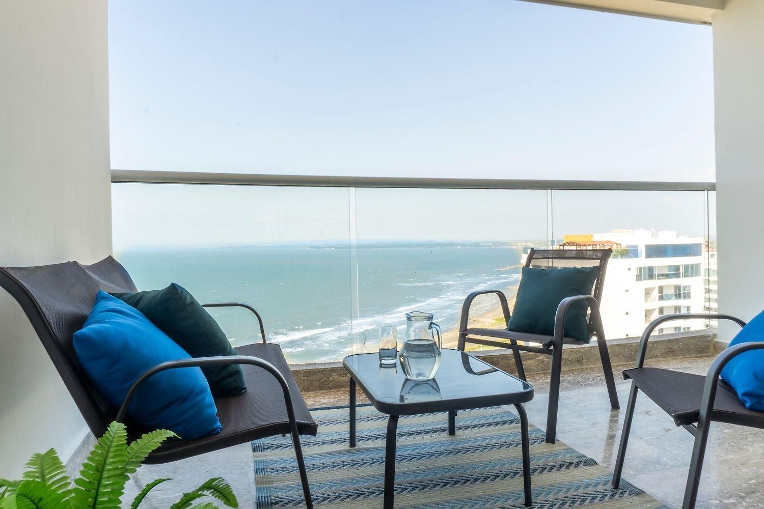 Cb1622 | Frente Al Mar Con Balcón Y Piscina * Cartagena