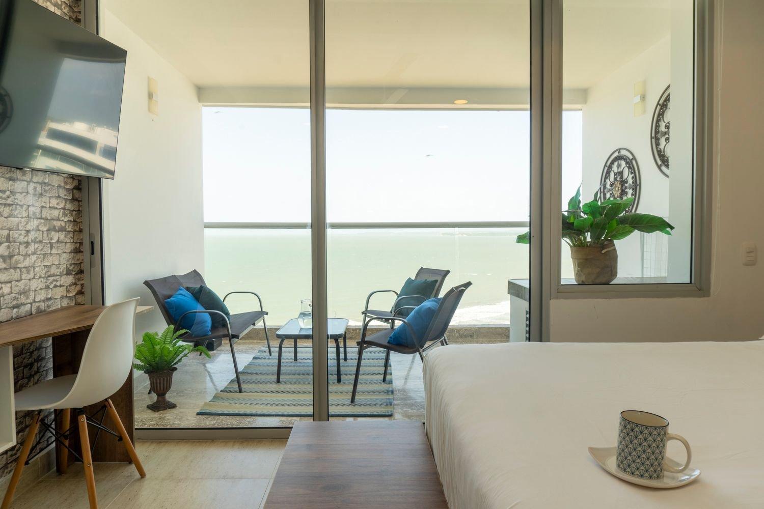 Apartamento Cb1622 | Frente Al Mar Con Balcón Y Piscina Cartagena